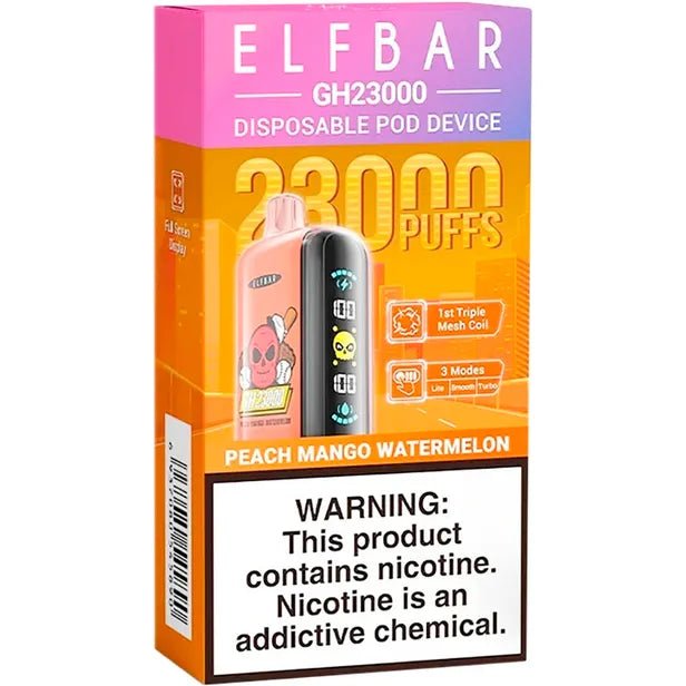 ELF BAR GH 23000 PEACH MANGO WATERMELON - INDY PERU VAPES